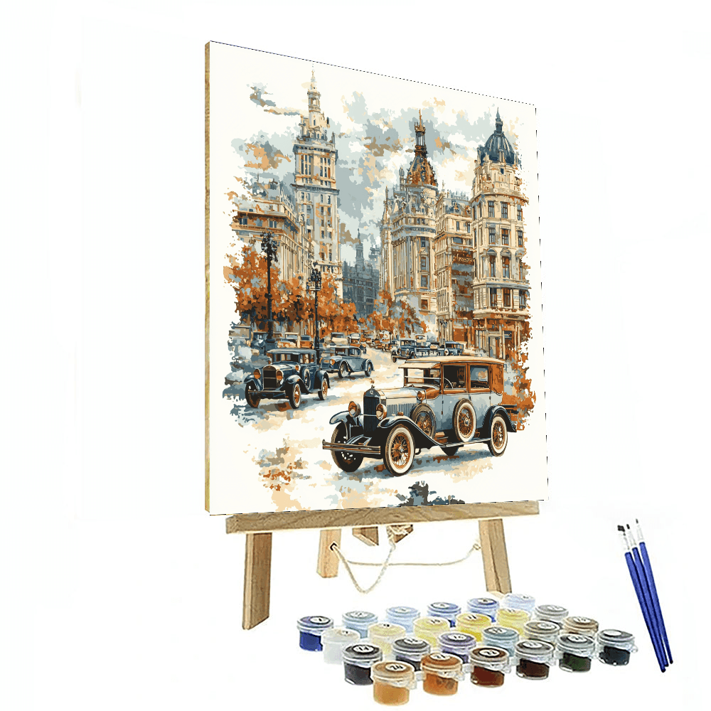 Norman Rockwell Inspired Vintage Wheels  Paint By Color