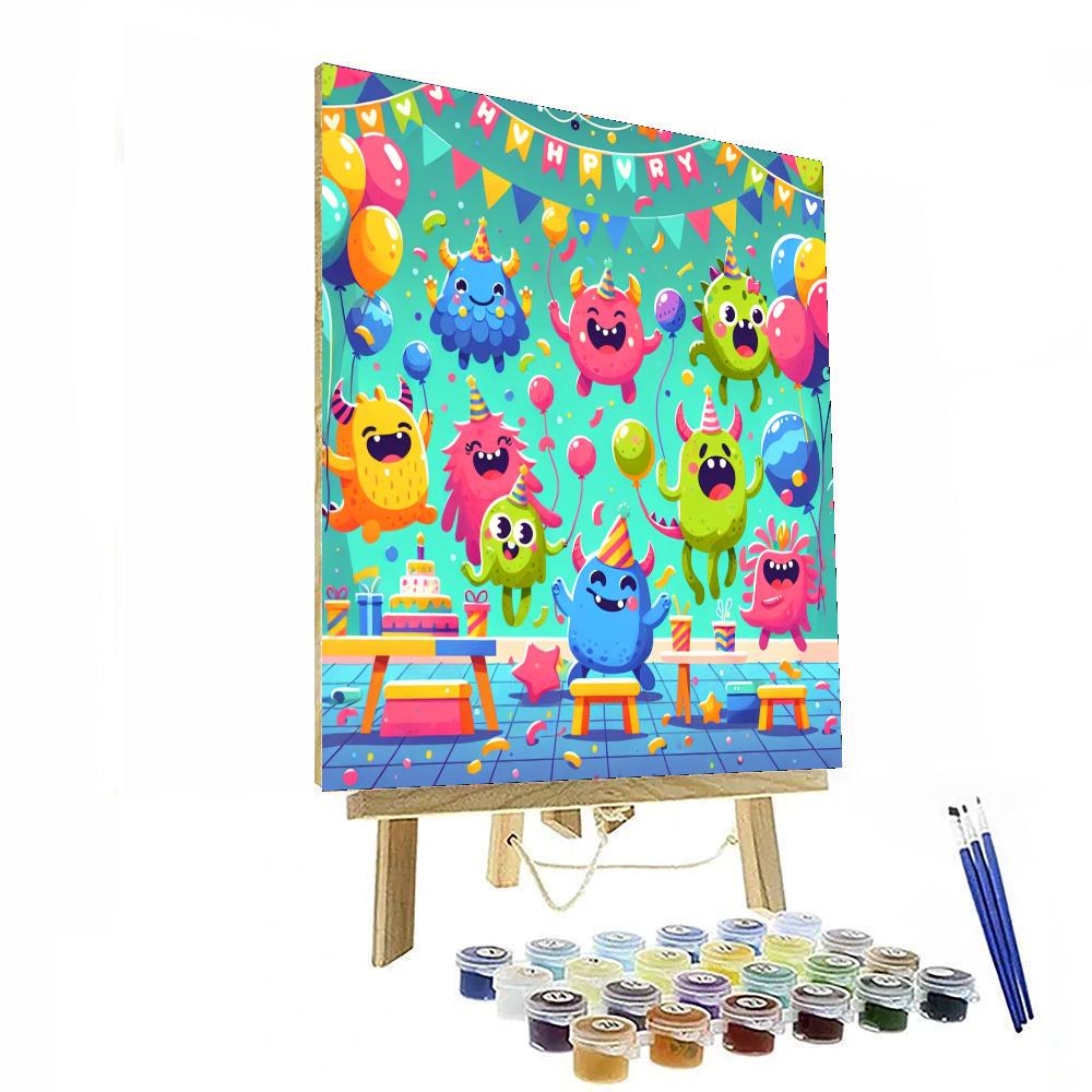 The Friendly Monster Party DIY Paint By Numbers