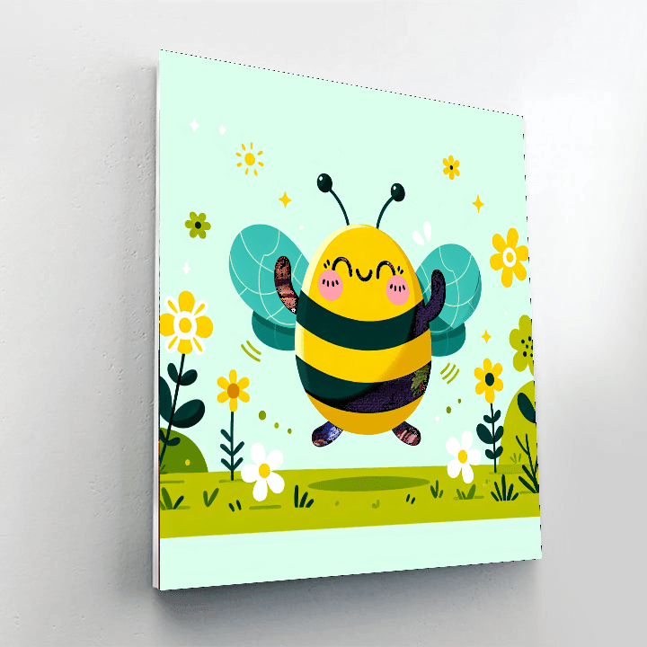 Sunny Bumblebee Number Painting