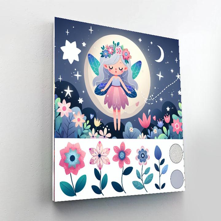 Mysterious Fairy's Moonlit Garden Paint By Color