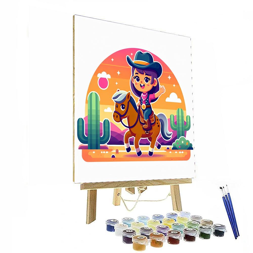 Wild West Cowgirl Painting By Numbers Kit