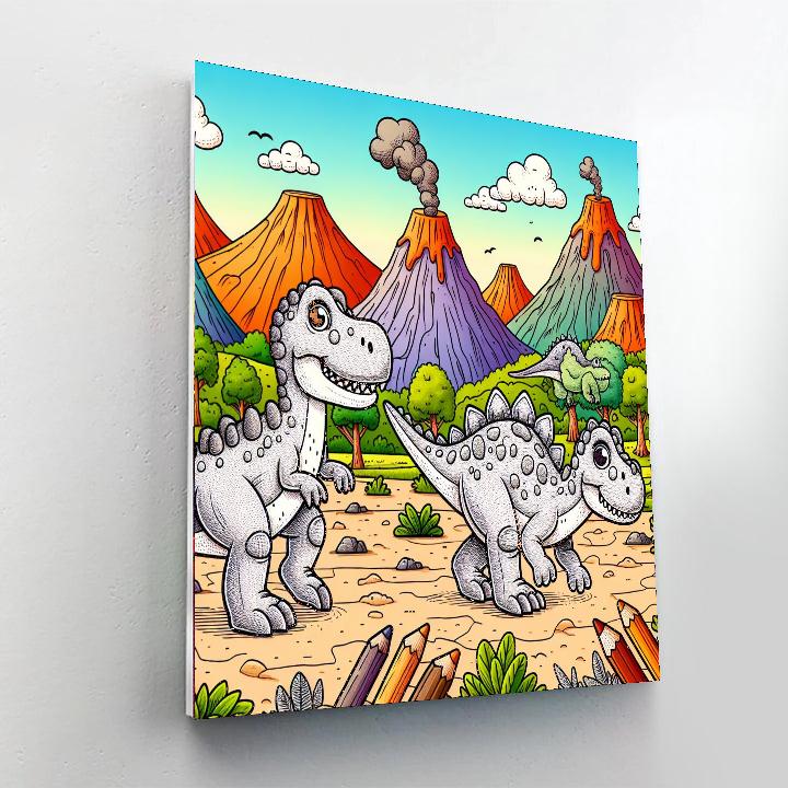 Dinosaurs' Delightful Discovery Paint By Color