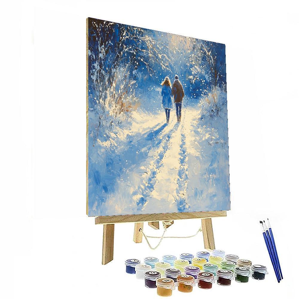Silent Snowfall Stroll DIY Paint By Numbers