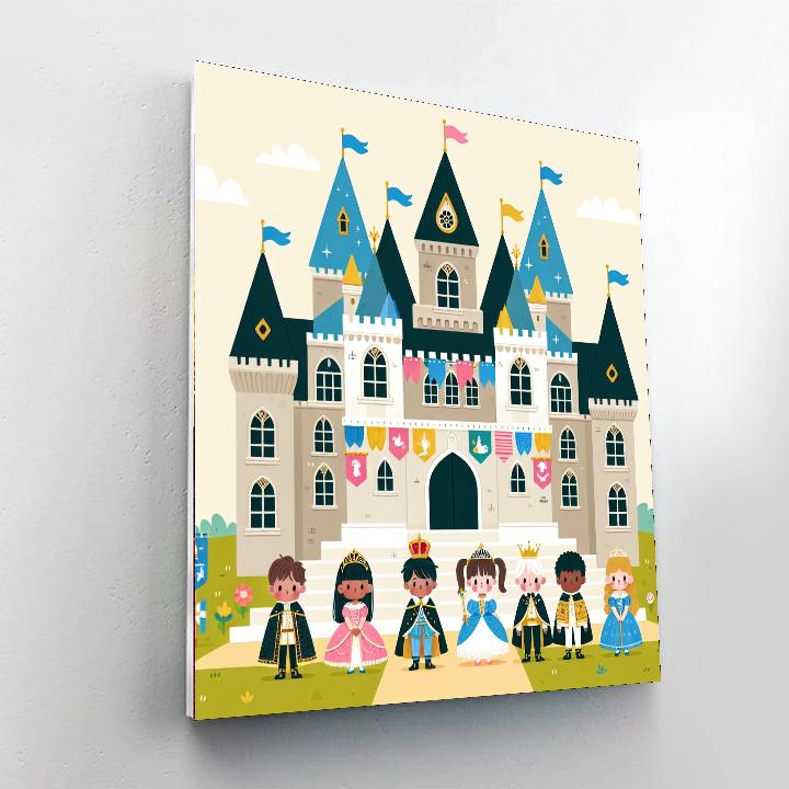 Princess Castle Celebration Number Painting