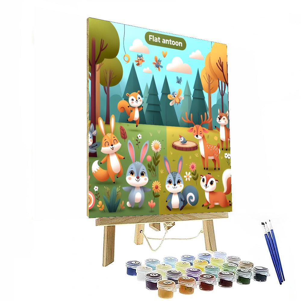 Whimsical Woodland Playtime Painting By Numbers Kit