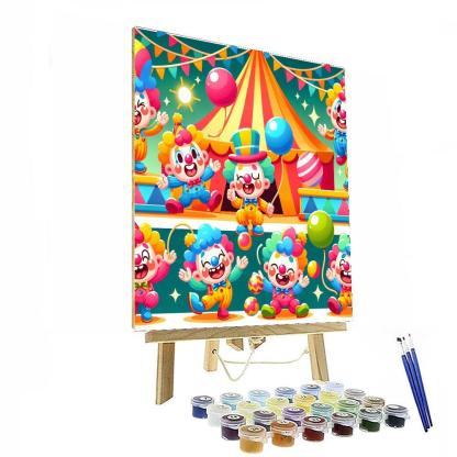 Happy Circus Clowns DIY Paint By Numbers