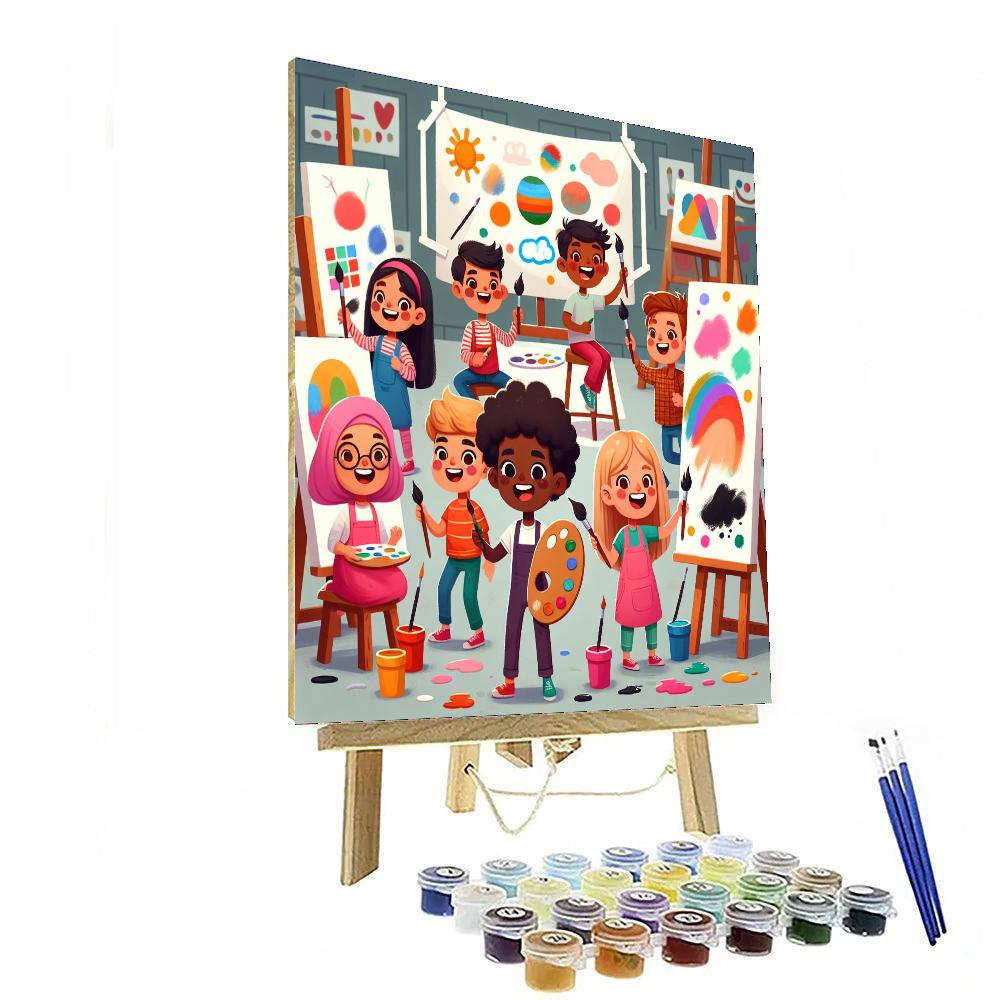 Rainbow Painter’s Palette Numbered Painting Kits
