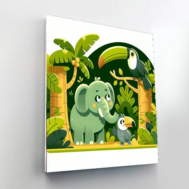 Caring Jungle Friends Paint By Number