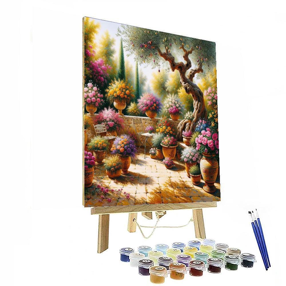 Mediterranean Terrace Tranquility Painting By Numbers Kit