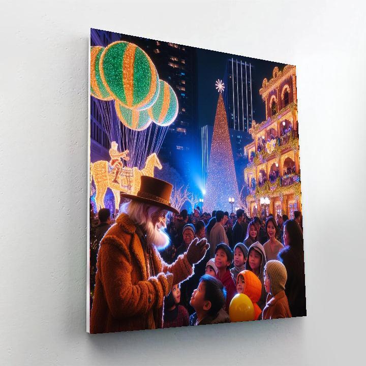 Sundance Square Parade Of Lights - Texas Painting By Numbers Kit