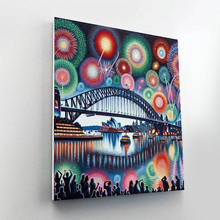 Sydney New Year's Eve Fireworks - Australia DIY Paint By Numbers