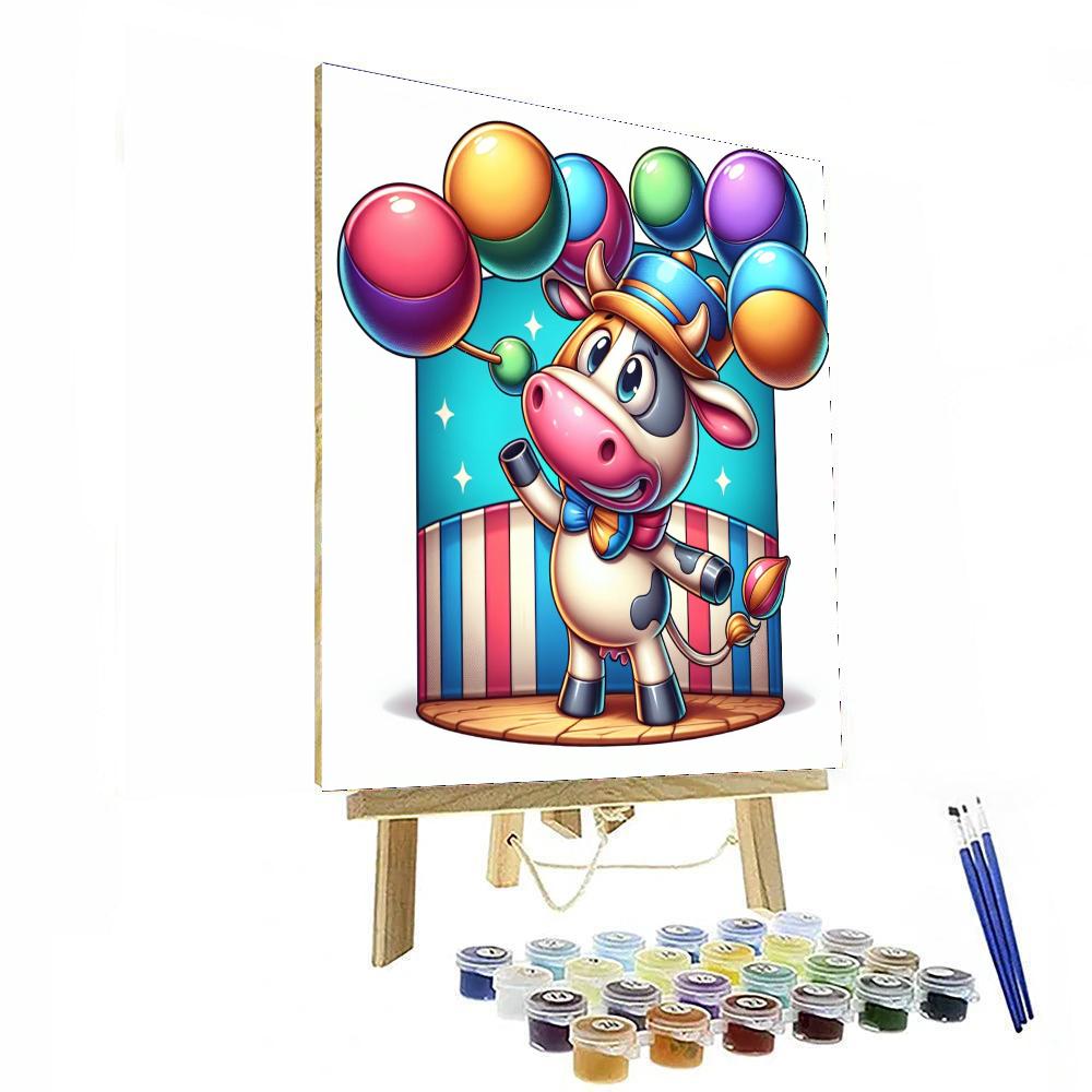 Cute Cow Carnival Paint By Number