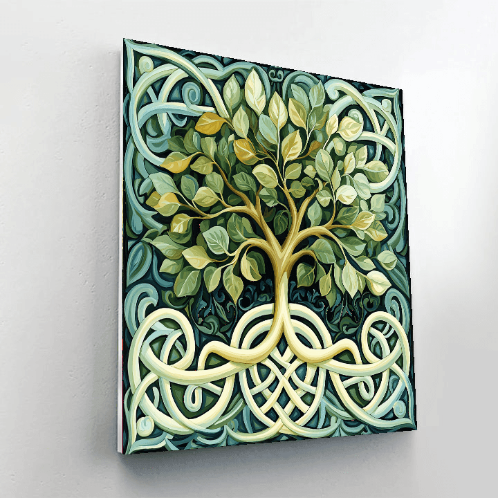 William Morris Inspired Ancient Celtic Mystique  Paint By Color