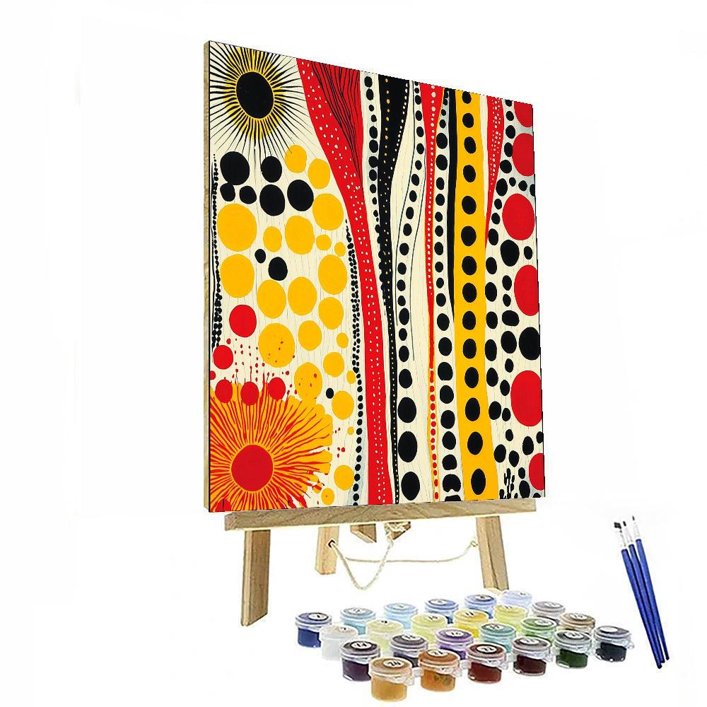 Yayoi Kusama Inspired Abstract Harmonies  DIY Paint By Numbers