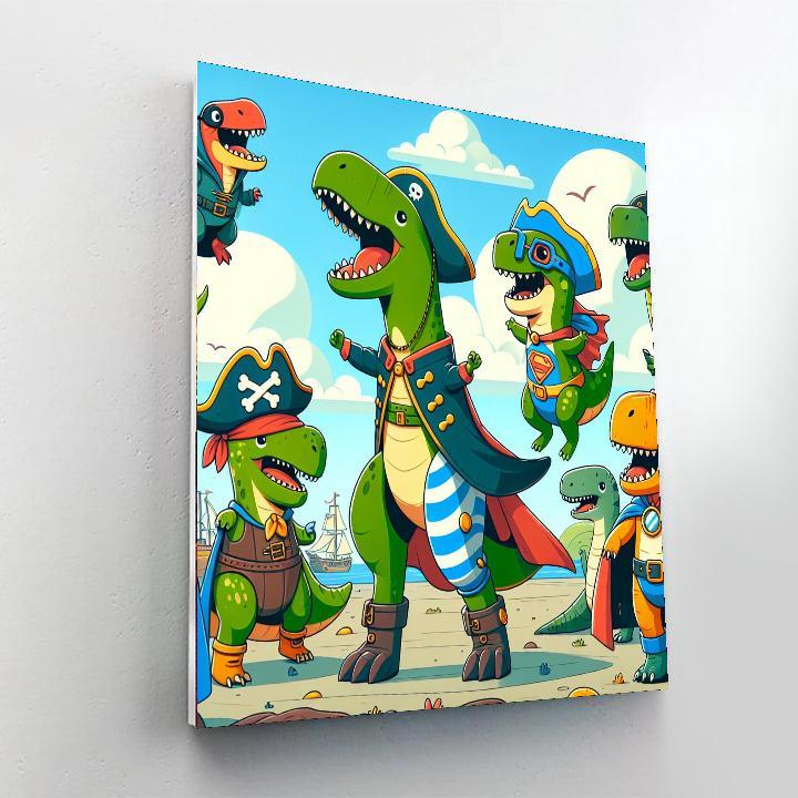 Dinosaurs In Disguise Numbered Painting Kits