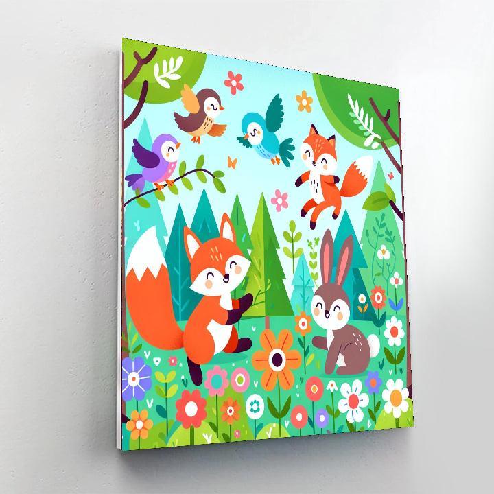 Cute Creatures Of The Woods Numbered Painting Kits
