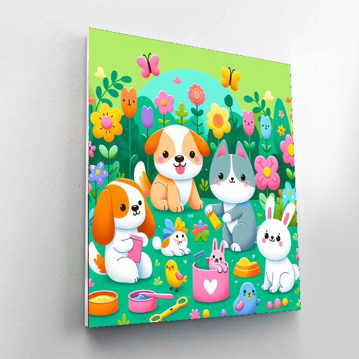 Fabulous Furry Friends Painting Number Kit