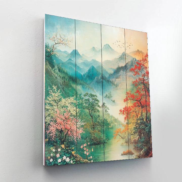 Utagawa Hiroshige Inspired Eternal Harmony Of Seasons  Paint By Numbers Art