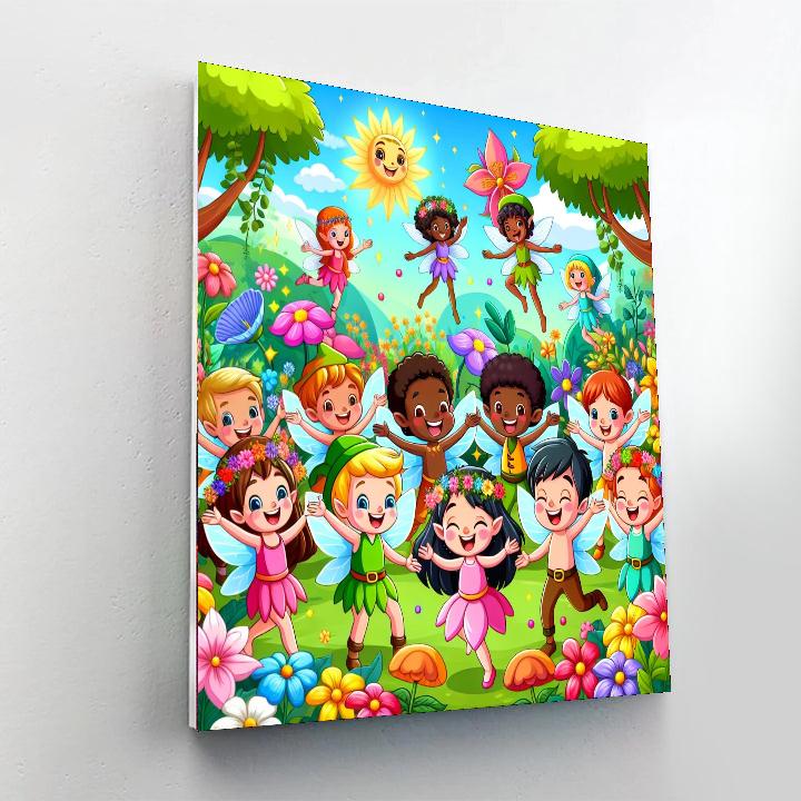 Funky Fairy Garden Paint By Numbers Art