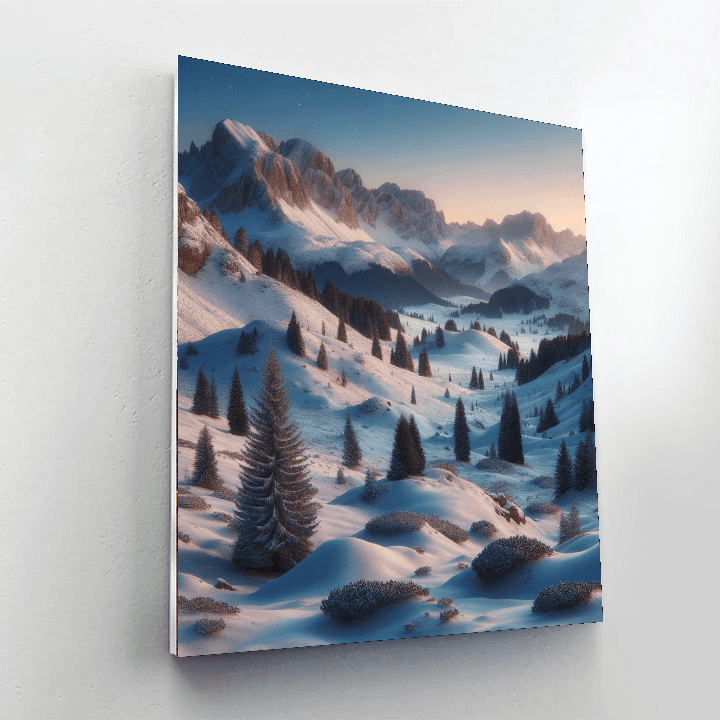 Winter Alpine Scene Paint By Number