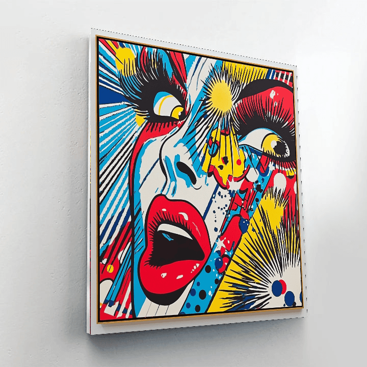 Roy Lichtenstein Inspired Dynamic Shapes  Paint By Numbers Art