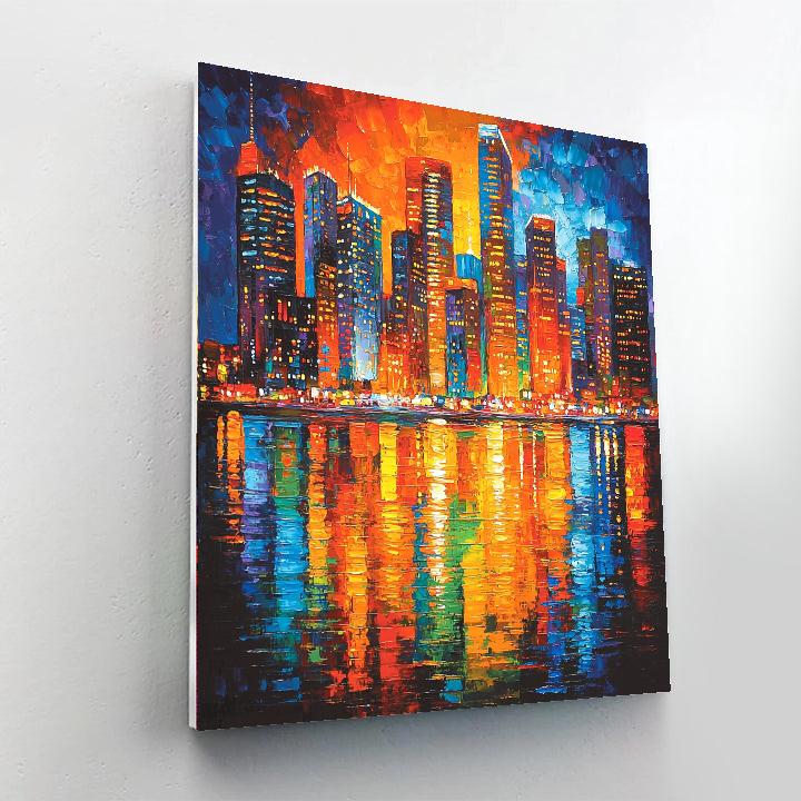 Claude Monet Inspired Colorful Reflections  Paint By Number