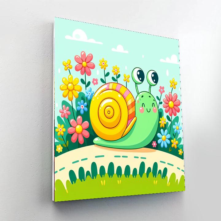 Cute Little Snail Paint By Numbers Art