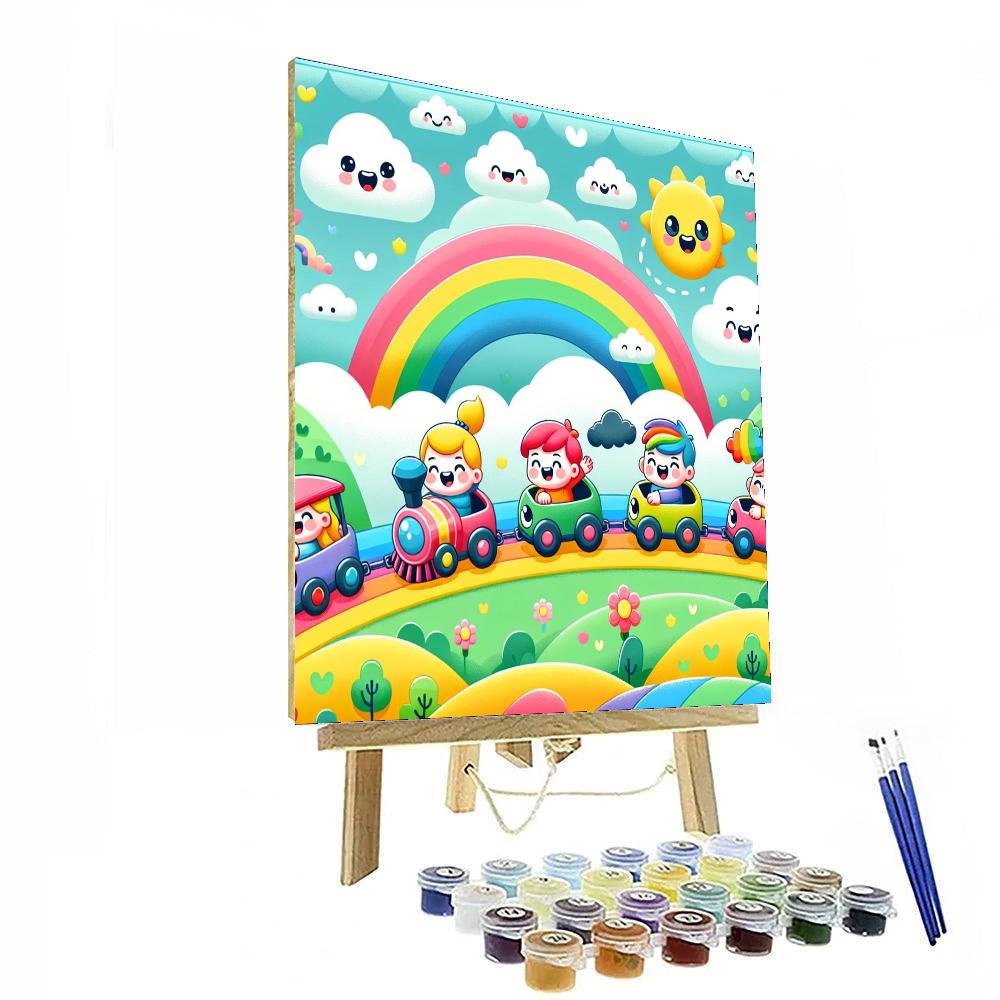 Adventure On Rainbow Road Paint By Numbers Art