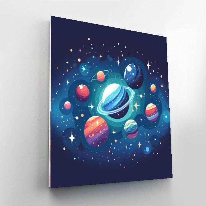 Glittering Galaxy Painting Number Kit