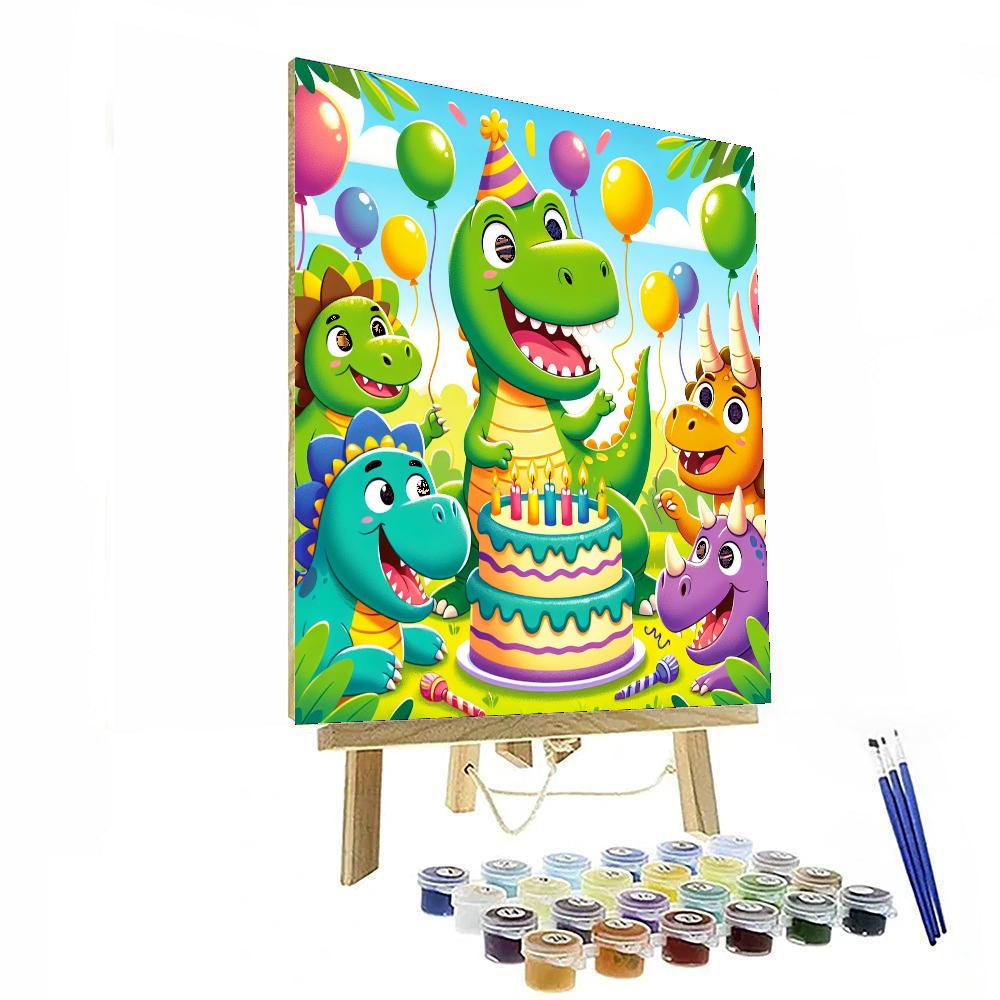 Dinosaur Adventure Party Paint By Numbers