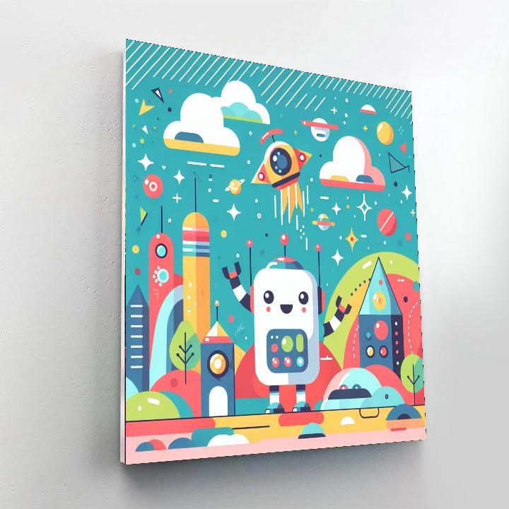 Curious Robots Paint By Numbers Art