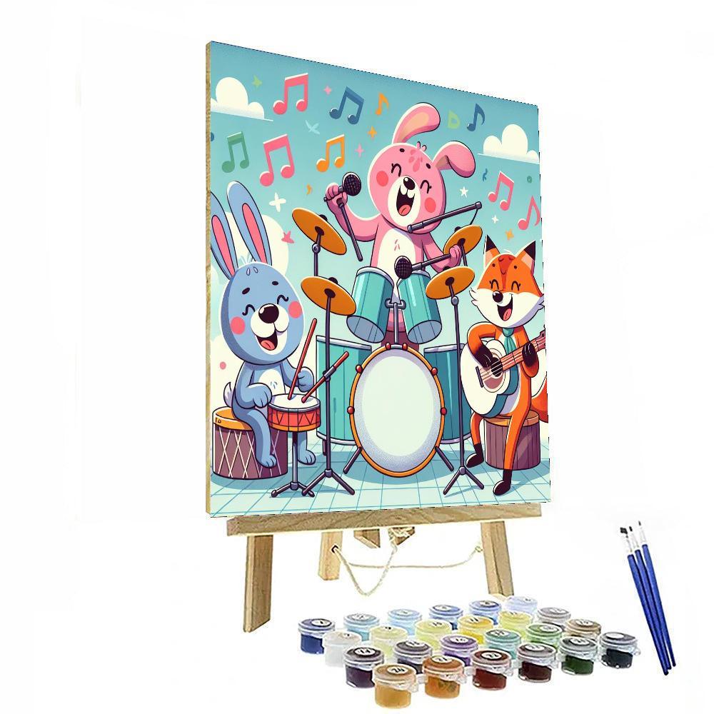 Lively Animal Band Painting By Numbers Kit