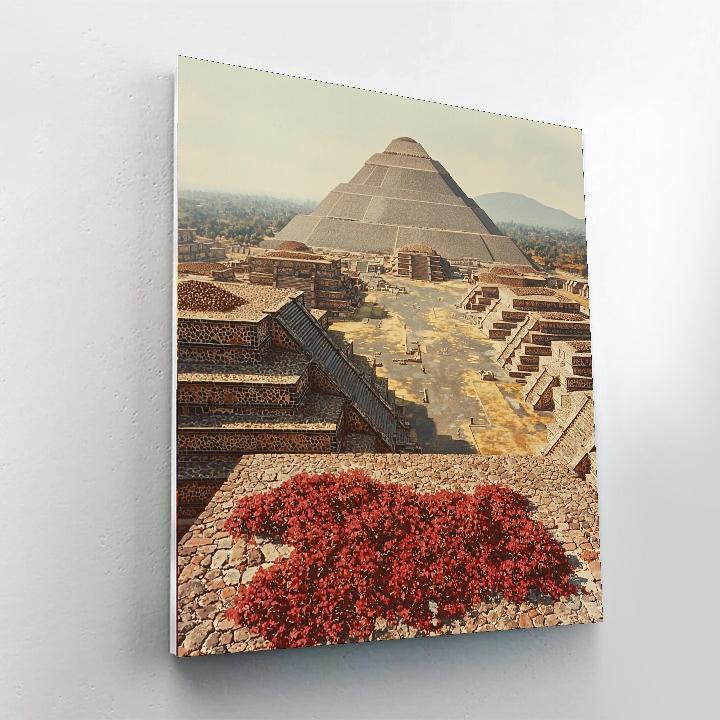 Teotihuacán Pyramids - Mexico Numbered Painting Kits