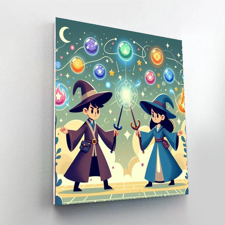 Wizards' Magical Duel Paint By Numbers