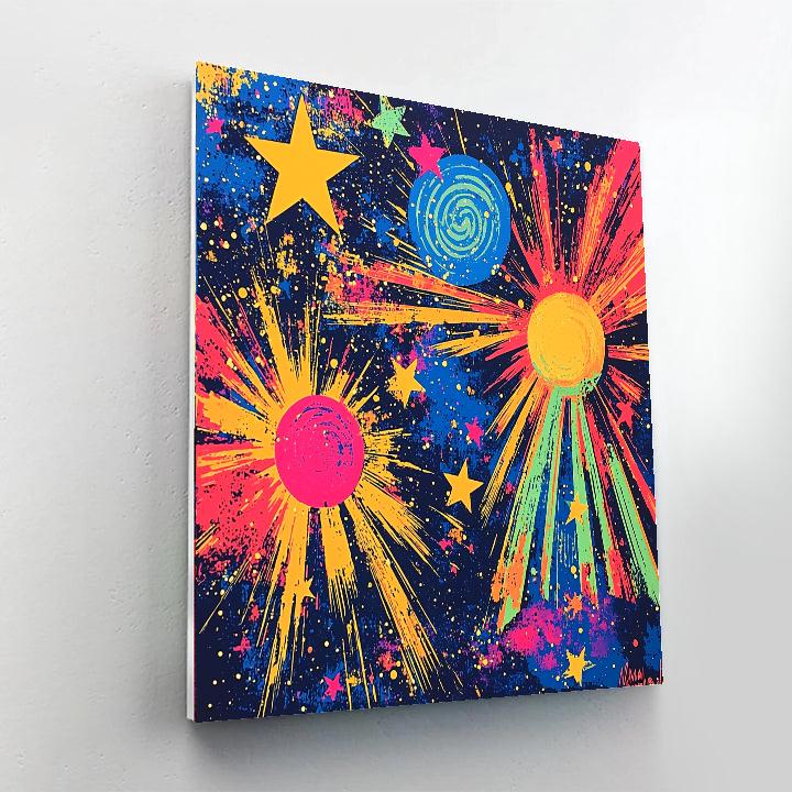 Andy Warhol Inspired Galactic Vision  Paint By Number