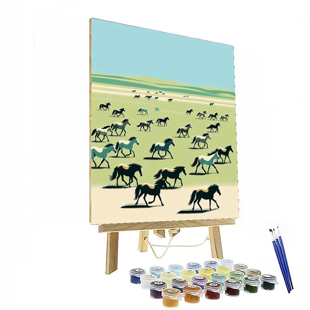 Playful Prairie Paint By Numbers Art