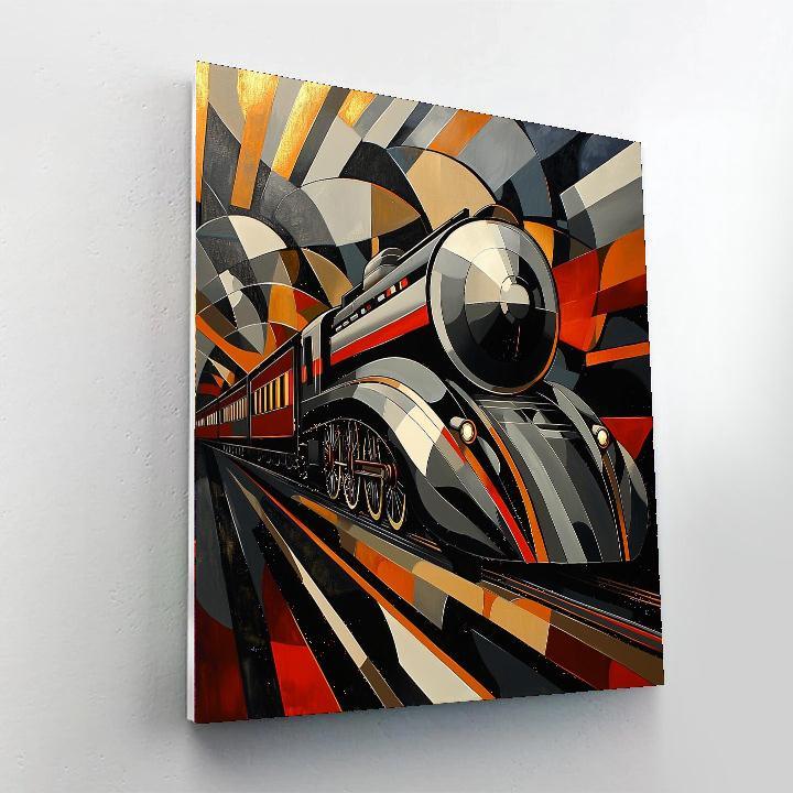 Gino Severini Inspired Abstract Mechanical Symphony  Painting By Numbers Kit