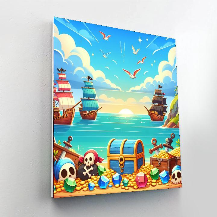 Pirate Treasure Hunt On The High Seas Paint By Number
