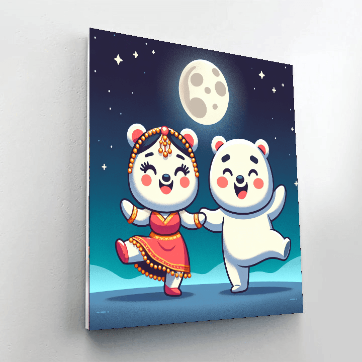 Dancing Bears Number Painting