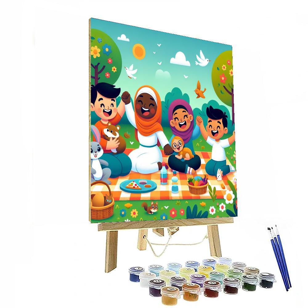 Giggling Garden Party DIY Paint By Numbers