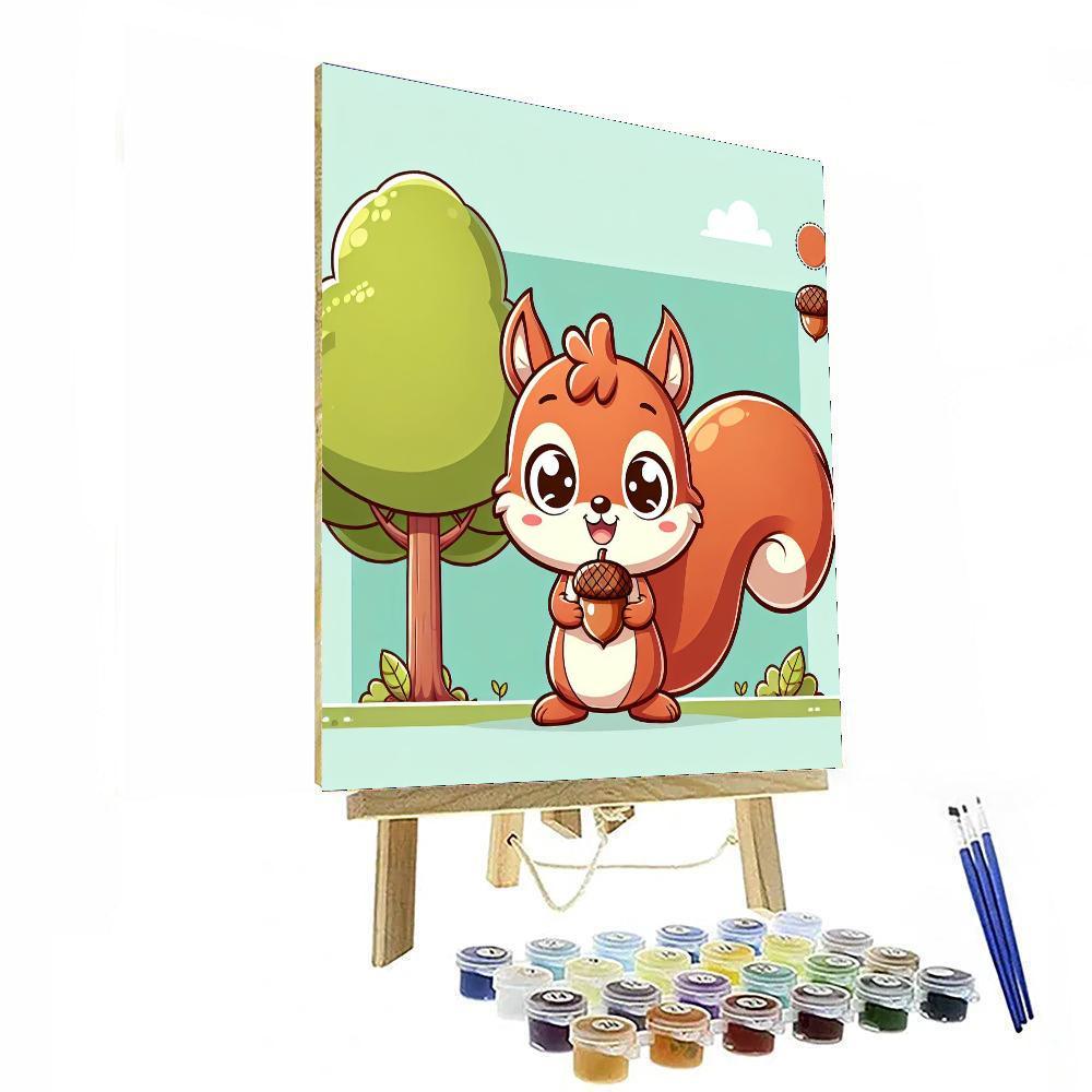 Curious Little Squirrel Paint By Numbers Kits