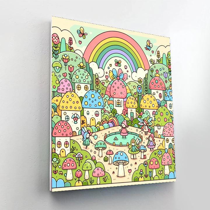 Artistic Fairy Village Paint By Color