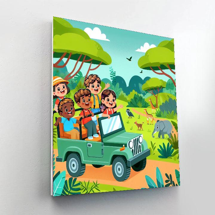 Jungle Explorer's Safari Paint By Number