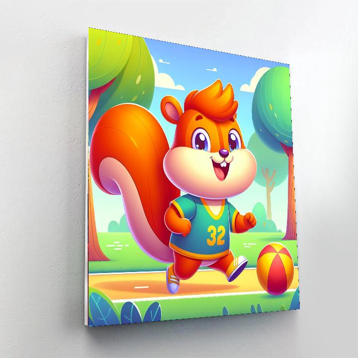 Sporty Squirrel Paint By Numbers Kits