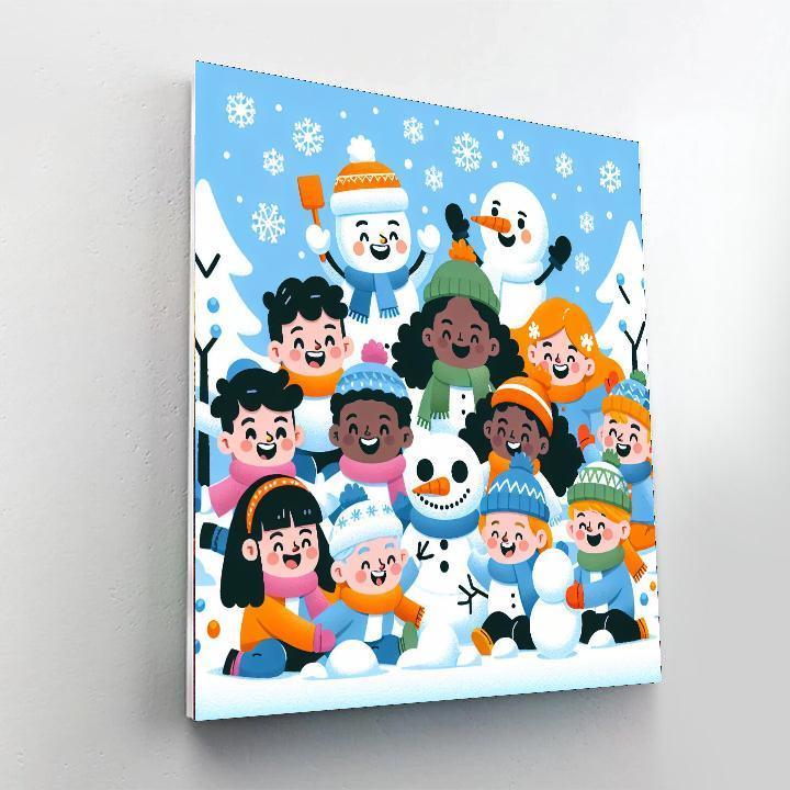 Giggling Winter Wonderland Numbered Painting Kits