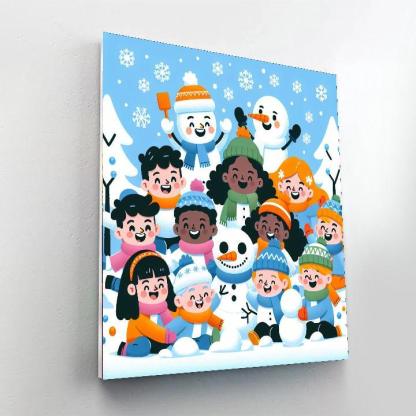 Giggling Winter Wonderland Numbered Painting Kits