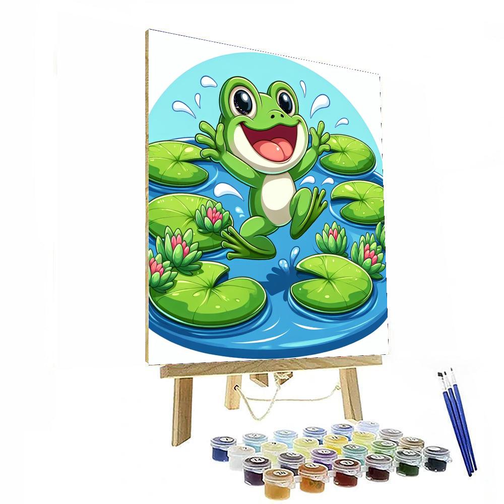 Jolly Jumping Frog Number Painting