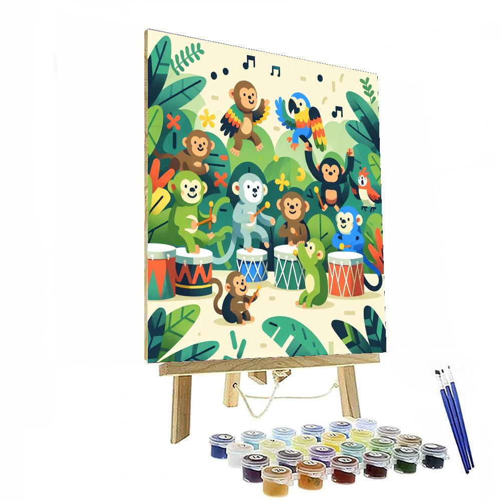 Joyous Jungle Gathering Paint By Numbers Art