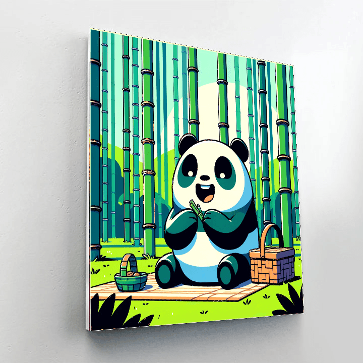 Friendly Panda Picnic Paint By Color