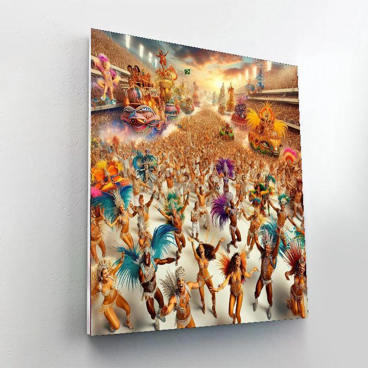 Carnival Of Bloco De Rua - Rio De Janeiro, Brazil Paint By Numbers Art